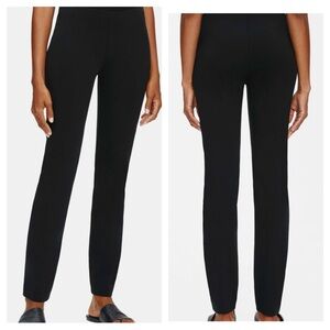 Eileen Fisher System Stretch Ponte Slim Pant M Medium Black‎ Ankle